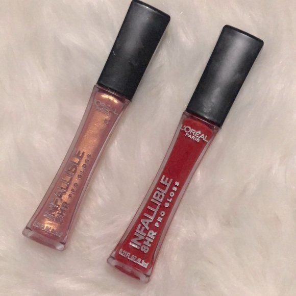 Two- L’ORÉAL PARIS INFALLIBLE 8 hour pro gloss - Picture 1 of 3